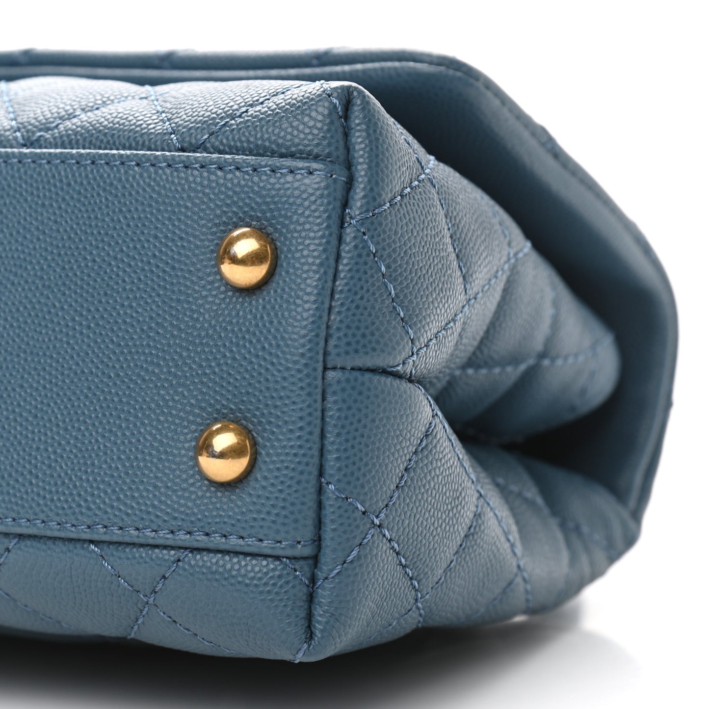 Caviar Quilted Mini Coco Handle Flap Blue