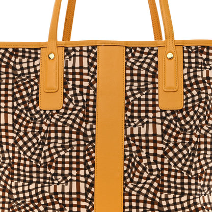 MCM Visetos Medium Liz Reversible Shopper Tote Cognac Yellow 12 of 16