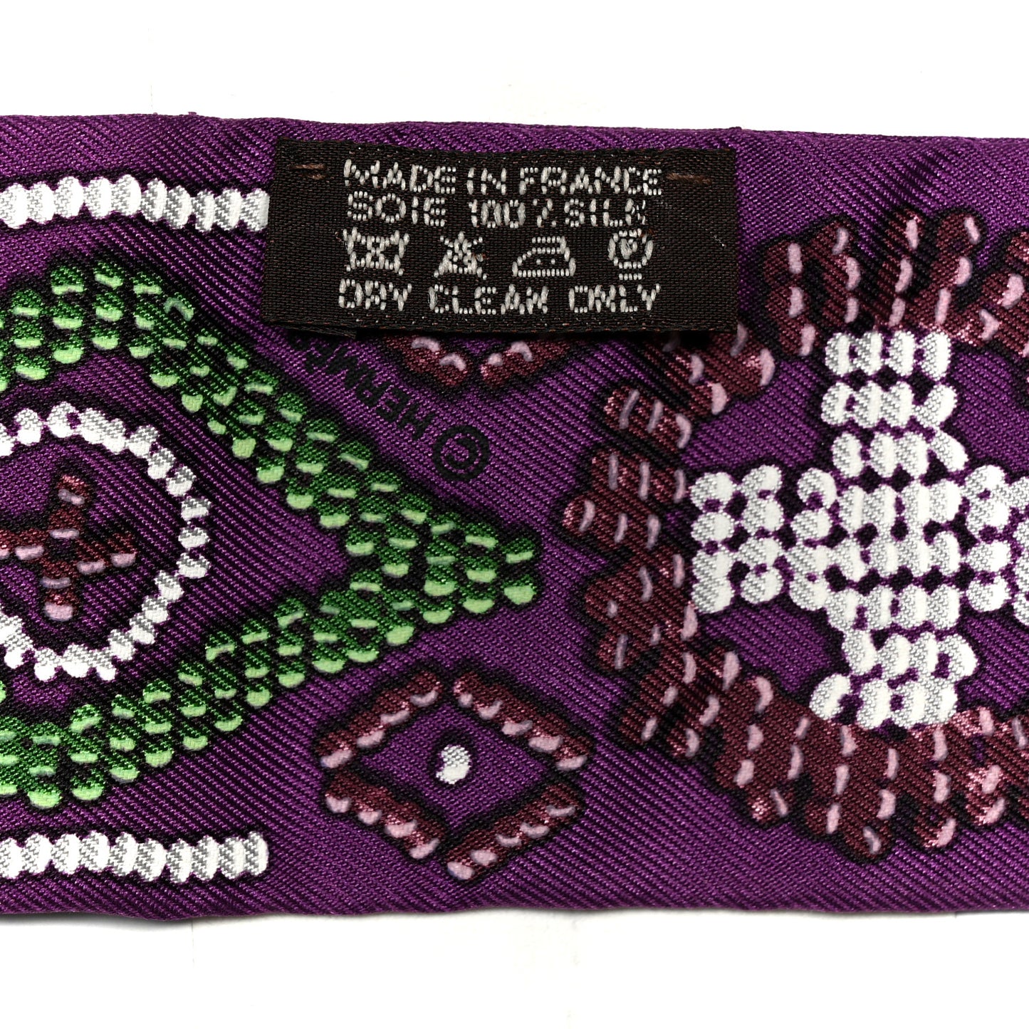 Silk Kelly en Perles Twilly Violet Vert Lie De Vin