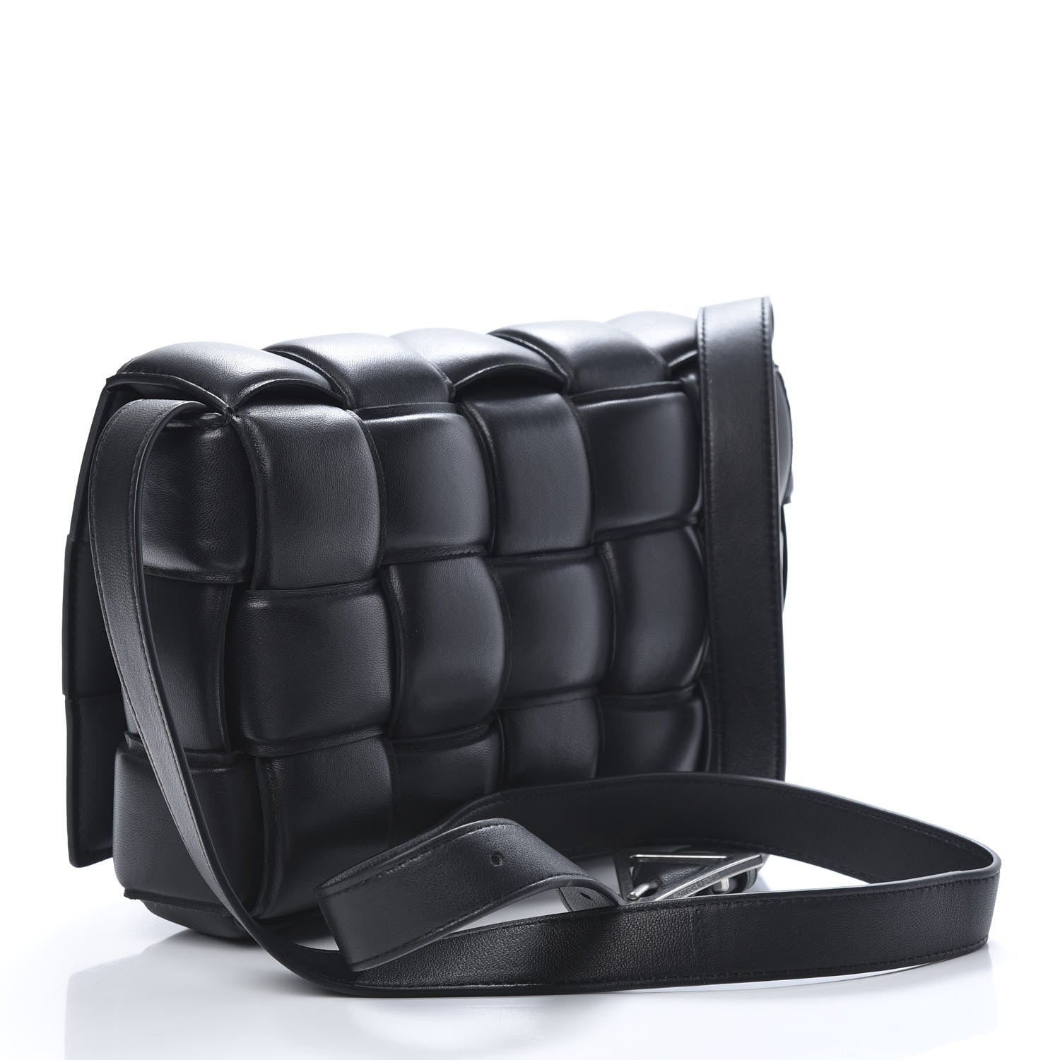 Bottega Veneta Nappa Maxi Intreccio Padded Cassette Crossbody Bag Black 3 of 9