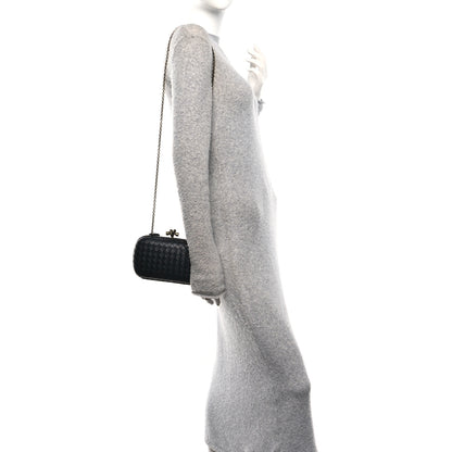 Bottega Veneta Nappa Intrecciato Chain Knot Clutch Black 2 of 9