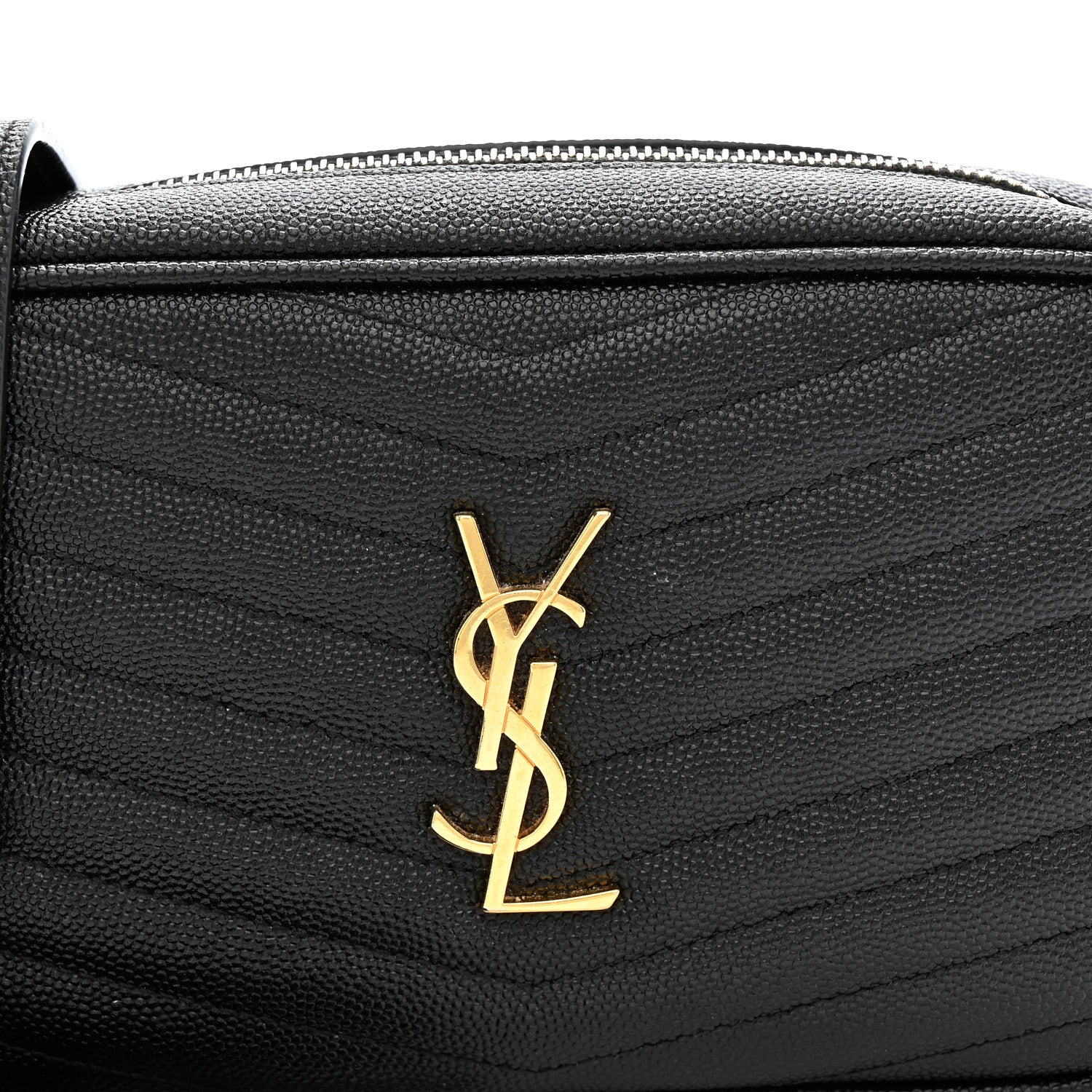 Saint Laurent Grain De Poudre Matelasse Monogram Mini Lou Camera Bag Black 8 of 11