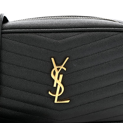 Saint Laurent Grain De Poudre Matelasse Monogram Mini Lou Camera Bag Black 8 of 11