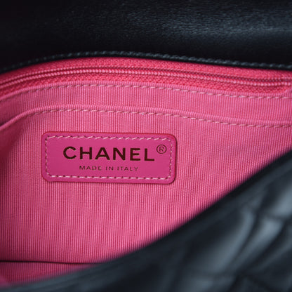 Chanel Lambskin Resin Quilted Mini Pearl Samba Square Flap Black 6 of 14