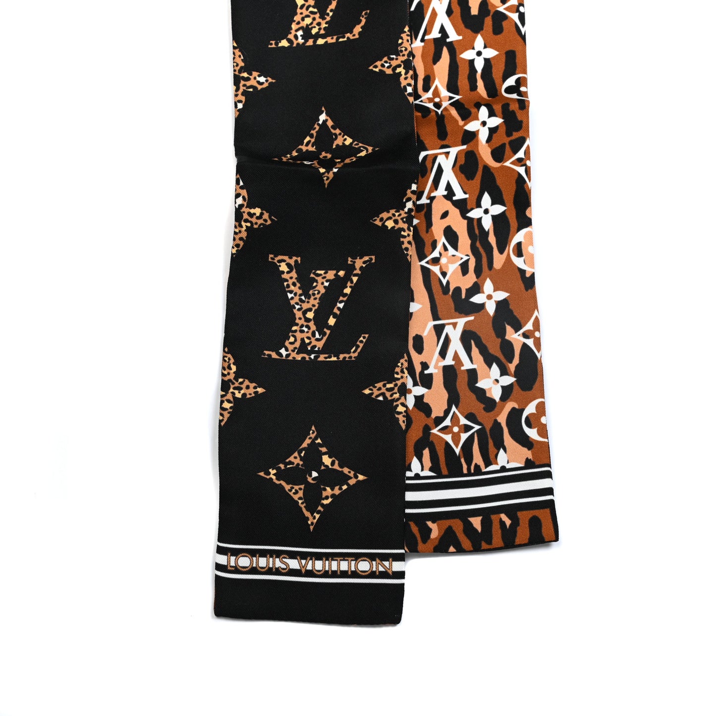 Silk Monogram Giant Jungle Bandeau Black