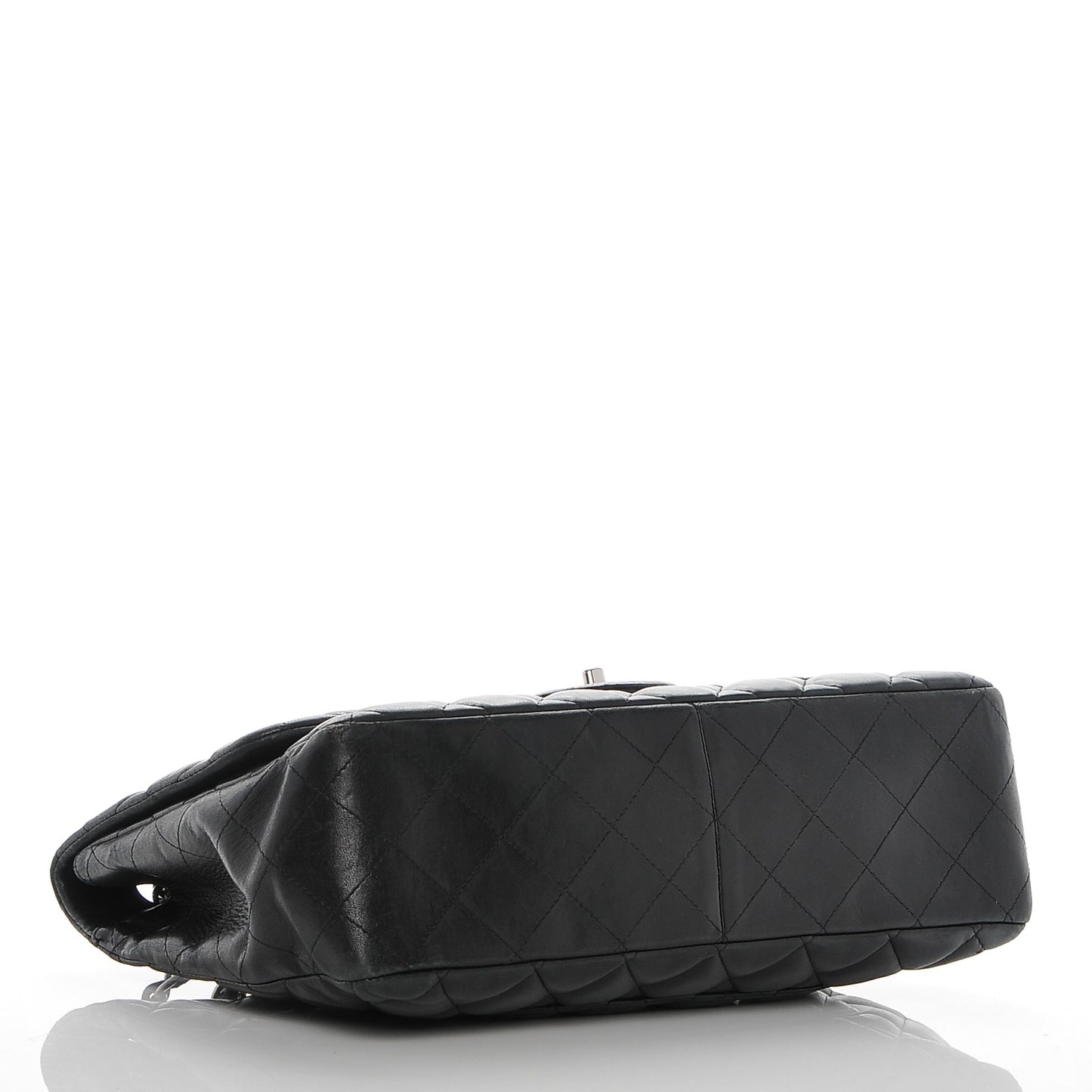 Lambskin Quilted Jumbo Single Flap Black