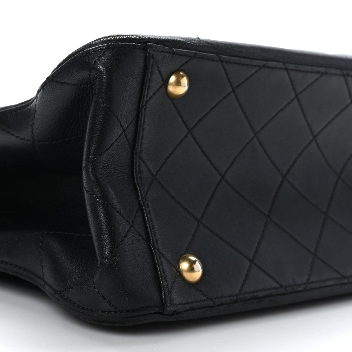 Chanel Lambskin Quilted Elegant CC Shopping Tote Navy Black 8 of 9