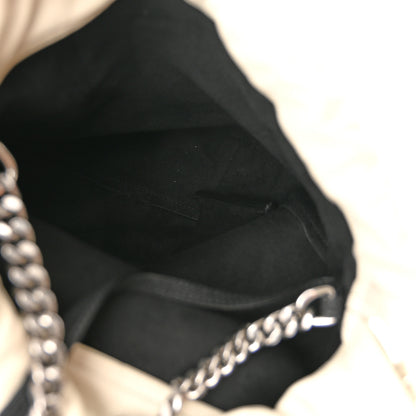 Saint Laurent Lambskin Small Teddy Bucket Bag White 5 of 10