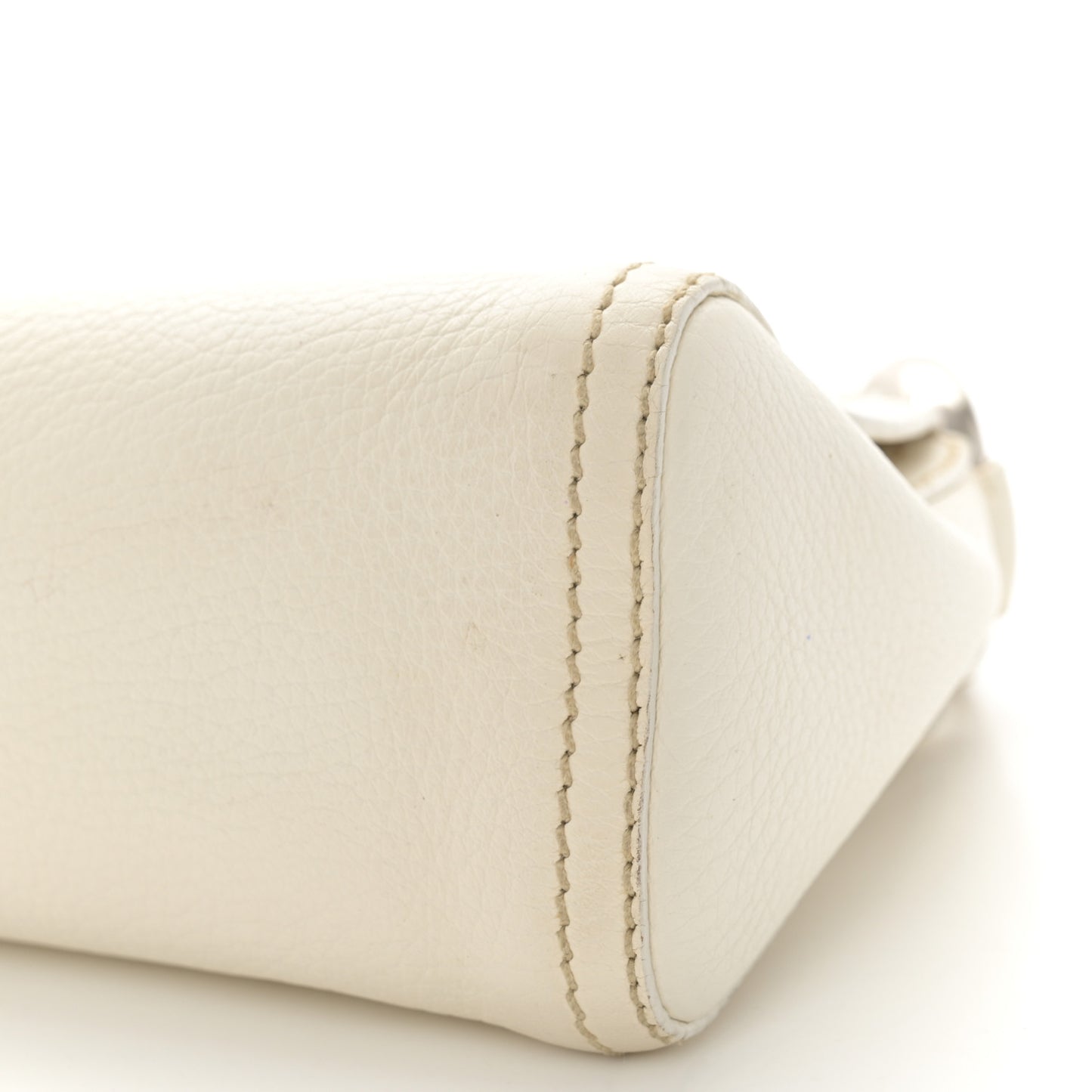 Vitello Daino Swing Flap Shoulder Bag White