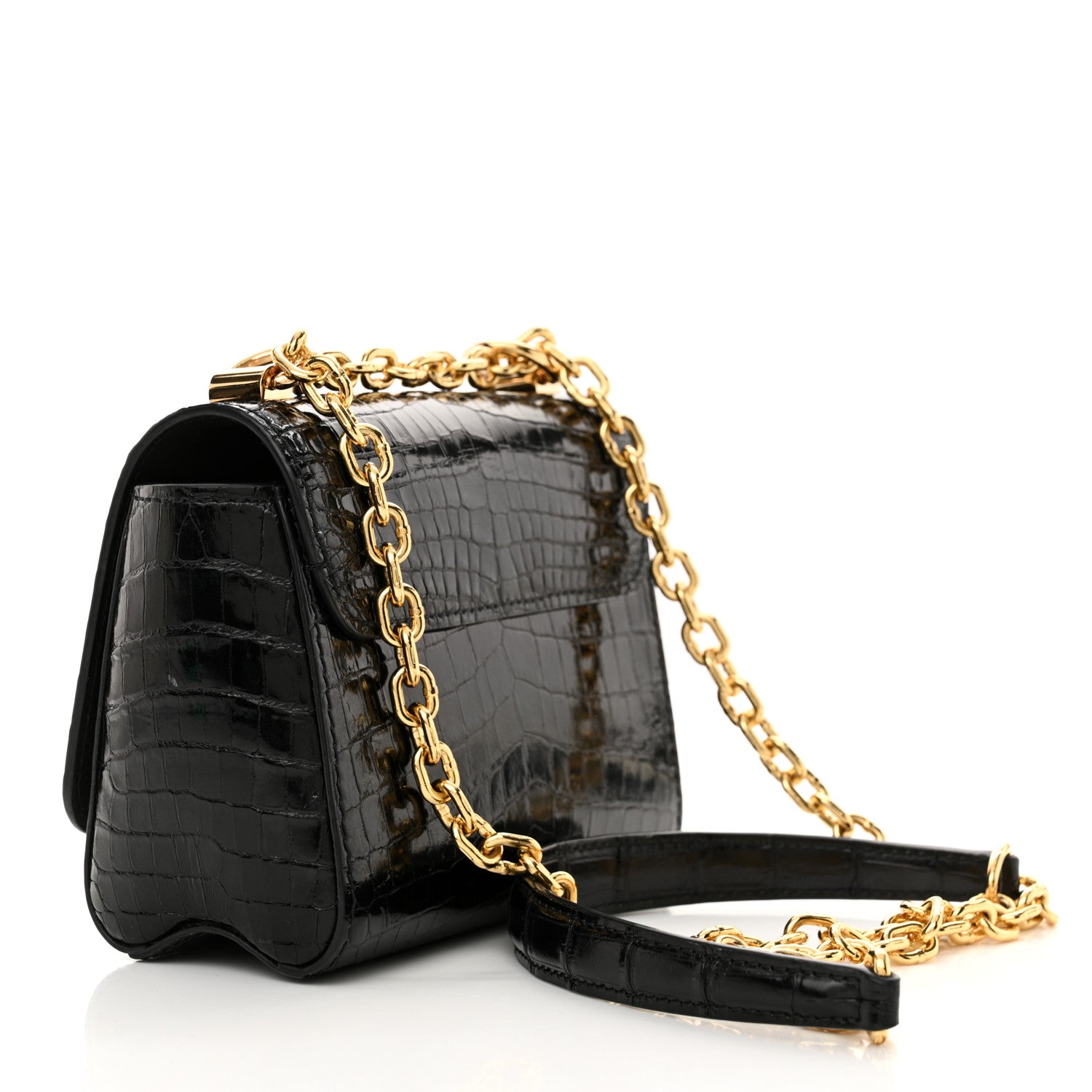 Louis Vuitton Crocodile Twist Mini Shoulder Bag Black 4 of 11