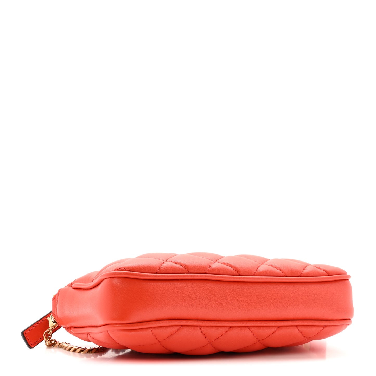 Nappa Quilted Tribute Icon Pouch Dark Orange