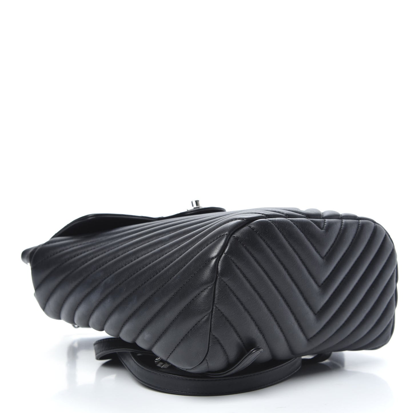 Calfskin Chevron Quilted Small Urban Spirit Backpack Black