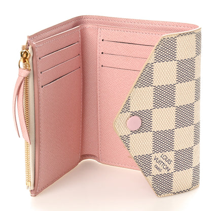 Louis Vuitton LOUIS VUITTON Damier Azur Victorine Wallet Rose Ballerine 4 of 7