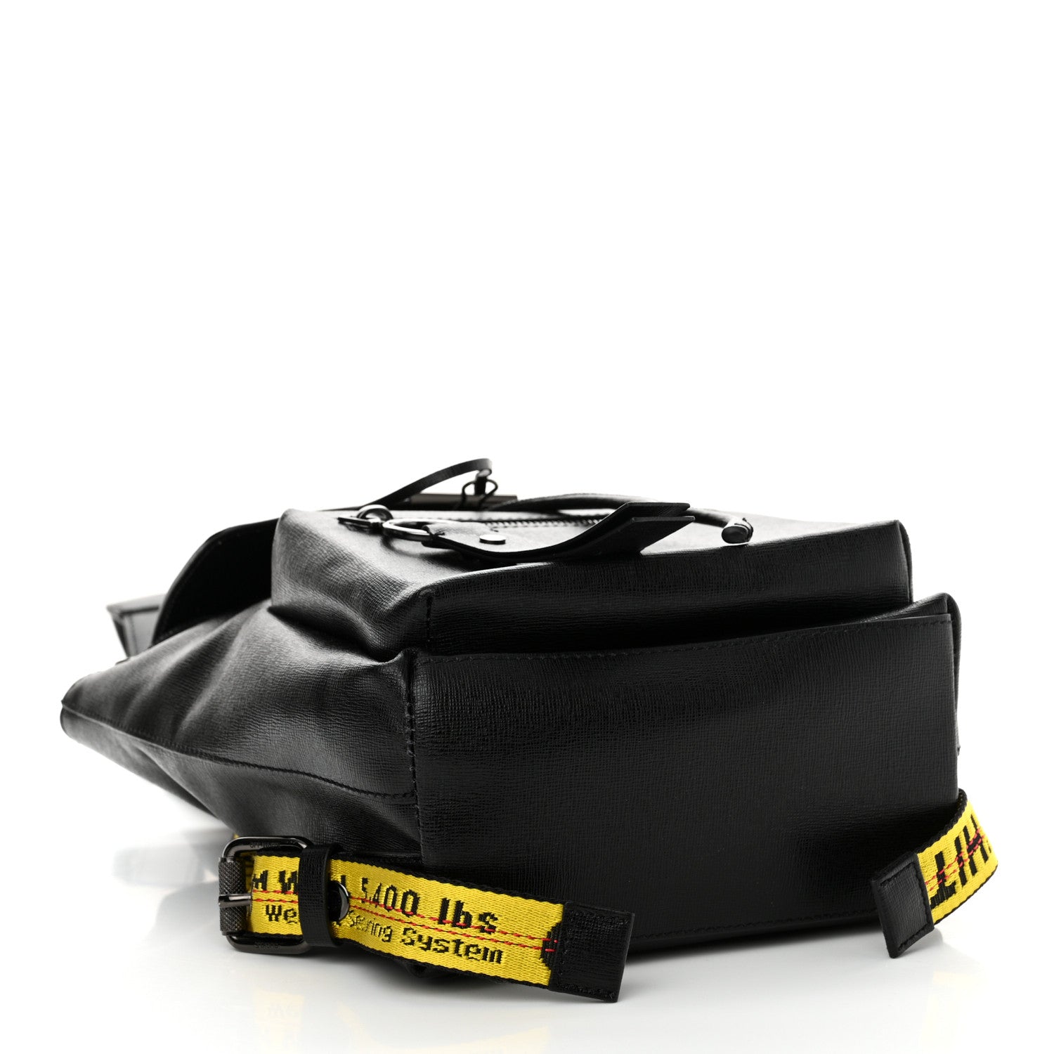 Off-White Saffiano Diag Backpack Black White 4 of 12