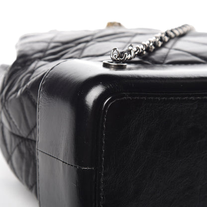 Chanel Aged Calfskin Quilted Gabrielle Backpack Black 14 of 16