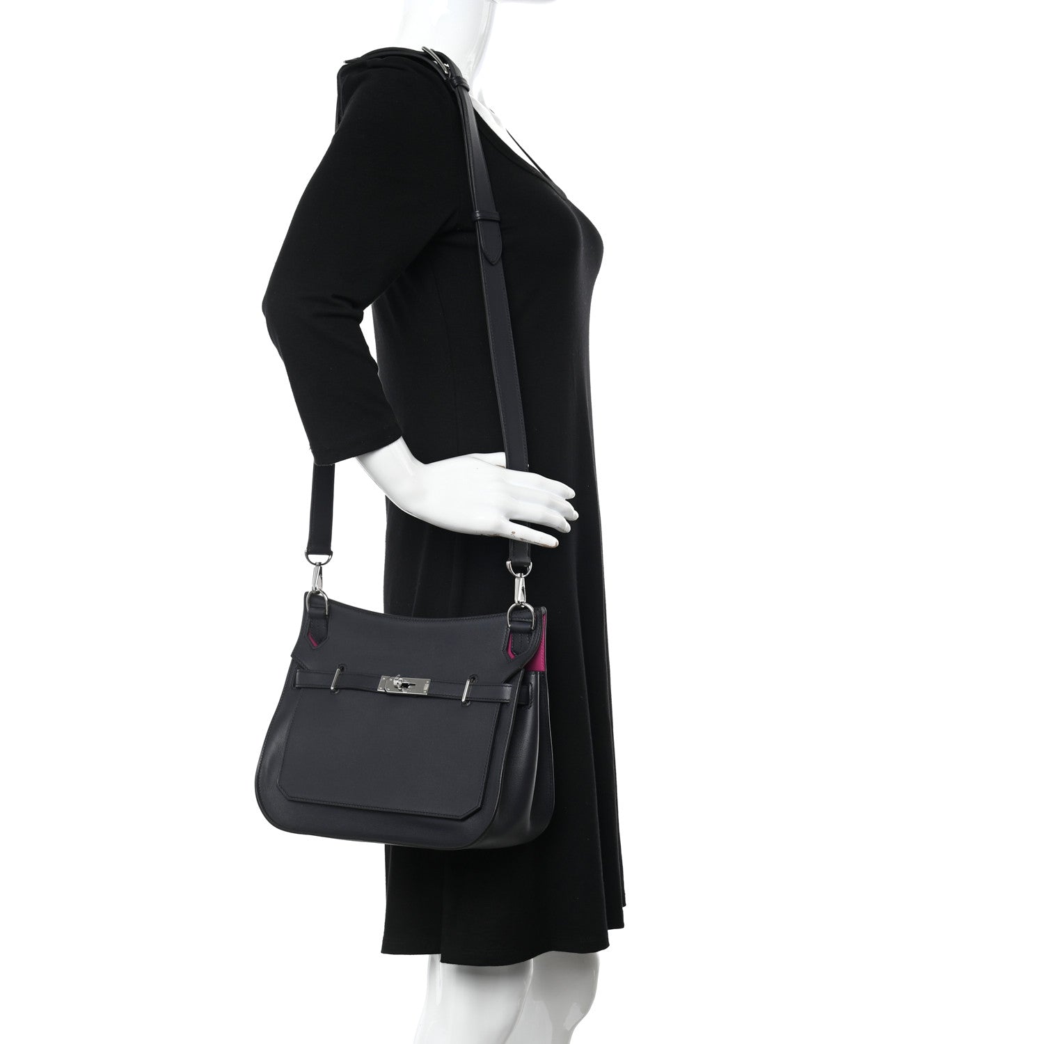 Hermes Swift Verso Jypsiere 28 Bleu Indigo Rose Pourpre 2 of 15