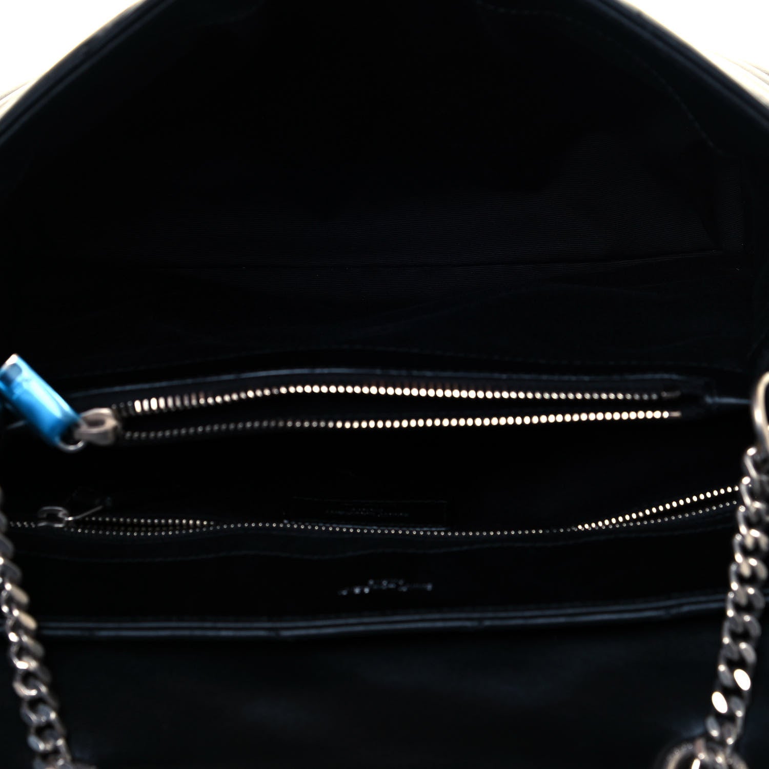 Saint Laurent Calfskin Y Quilted Monogram Medium Loulou Chain Satchel Black 5 of 11