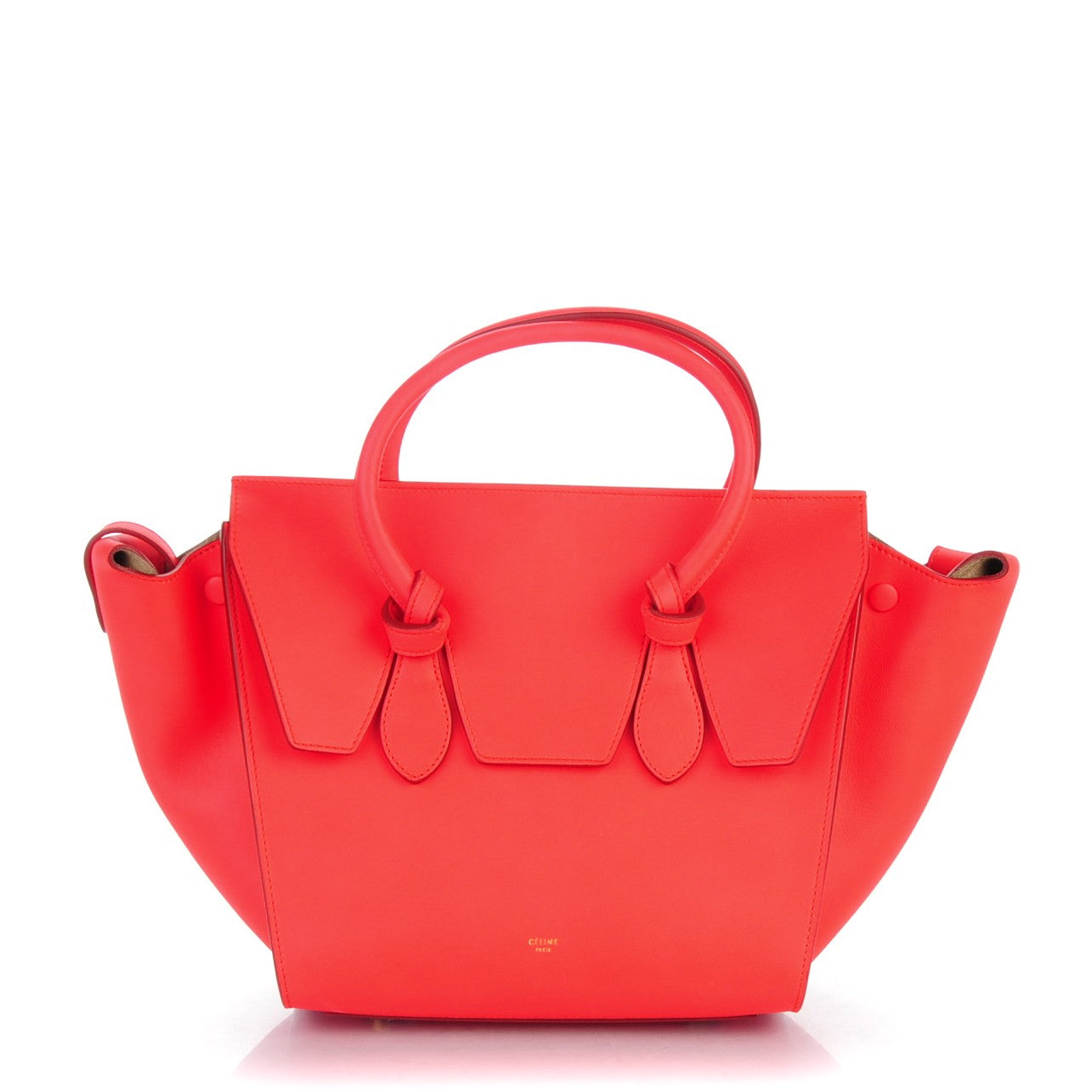 Smooth Calfskin Mini Tie Knot Tote Alizarin