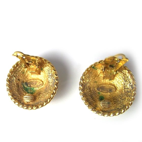 CC Clip On Earrings Gold