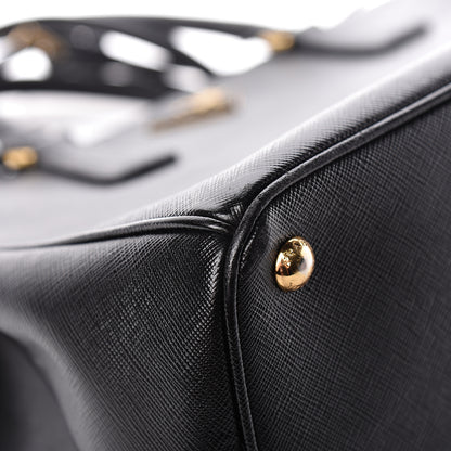 Prada Saffiano Medium Galleria Double Zip Tote Black 12 of 26