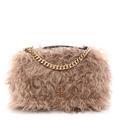 Burberry Mohair TB Lola Bag Camel 1 of 10