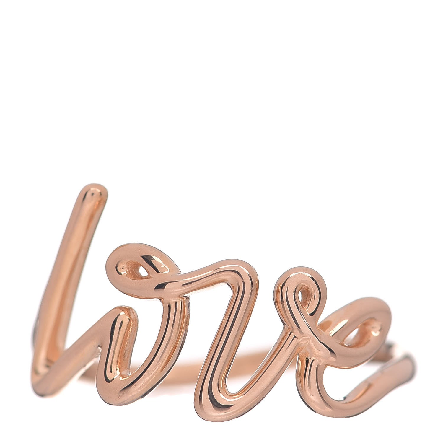 Tiffany 18K Rose Gold Paloma's Graffiti Love Ring 50 5.5 1 of 4