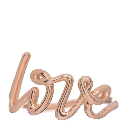 Tiffany 18K Rose Gold Paloma's Graffiti Love Ring 50 5.5 1 of 4