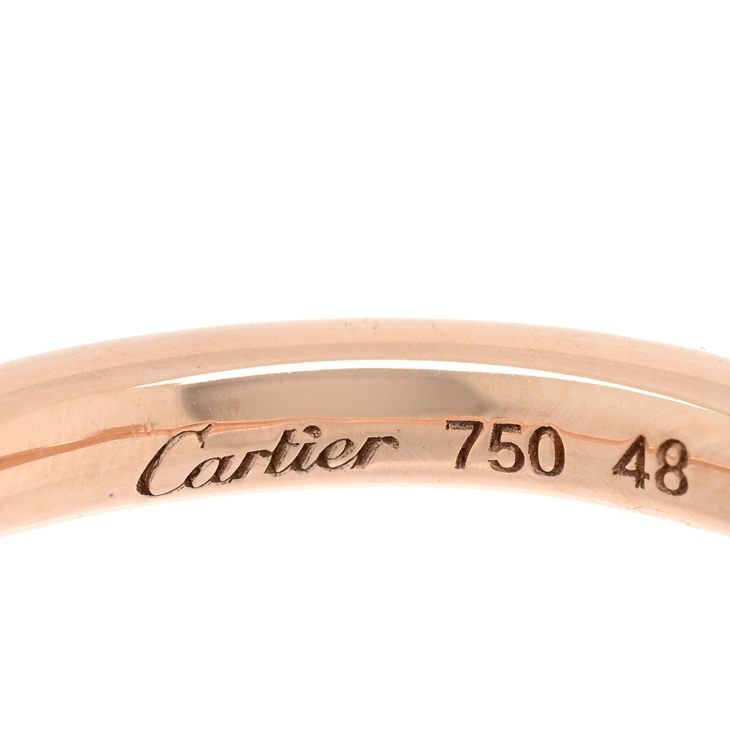 Cartier 18K Pink Gold Pink Sapphire Entrelaces Ring 48 4.5 4 of 4