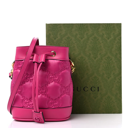 Gucci Nylon Calfskin Enamel GG Matelasse Bucket Bag Lovely 10 of 10