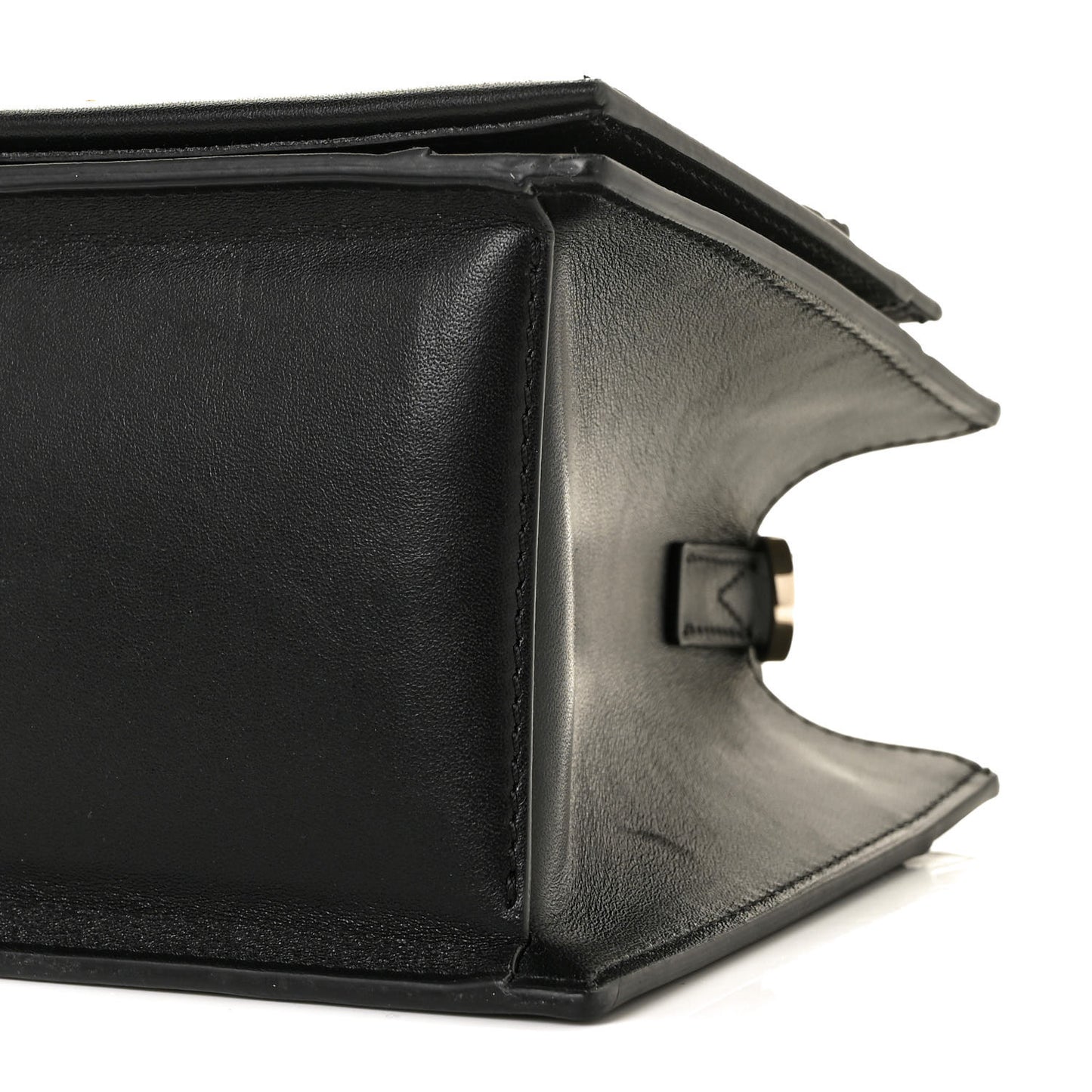 Calfskin Lux Studded Milano Tote Black