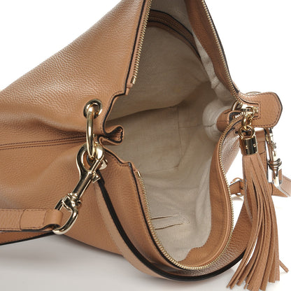 Gucci Pebbled Calfskin Large Soho Hobo Camelia 5 of 8