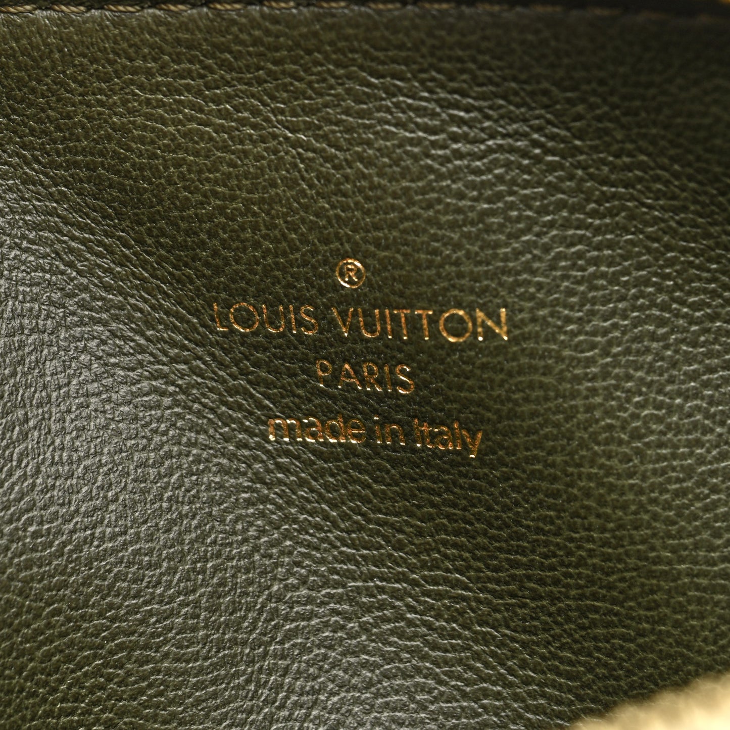 Lambskin Embossed Monogram Coussin PM Beige Cream