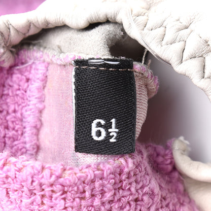 Chanel Tweed CC Fingerless Gloves 6.5 Purple 10 of 12