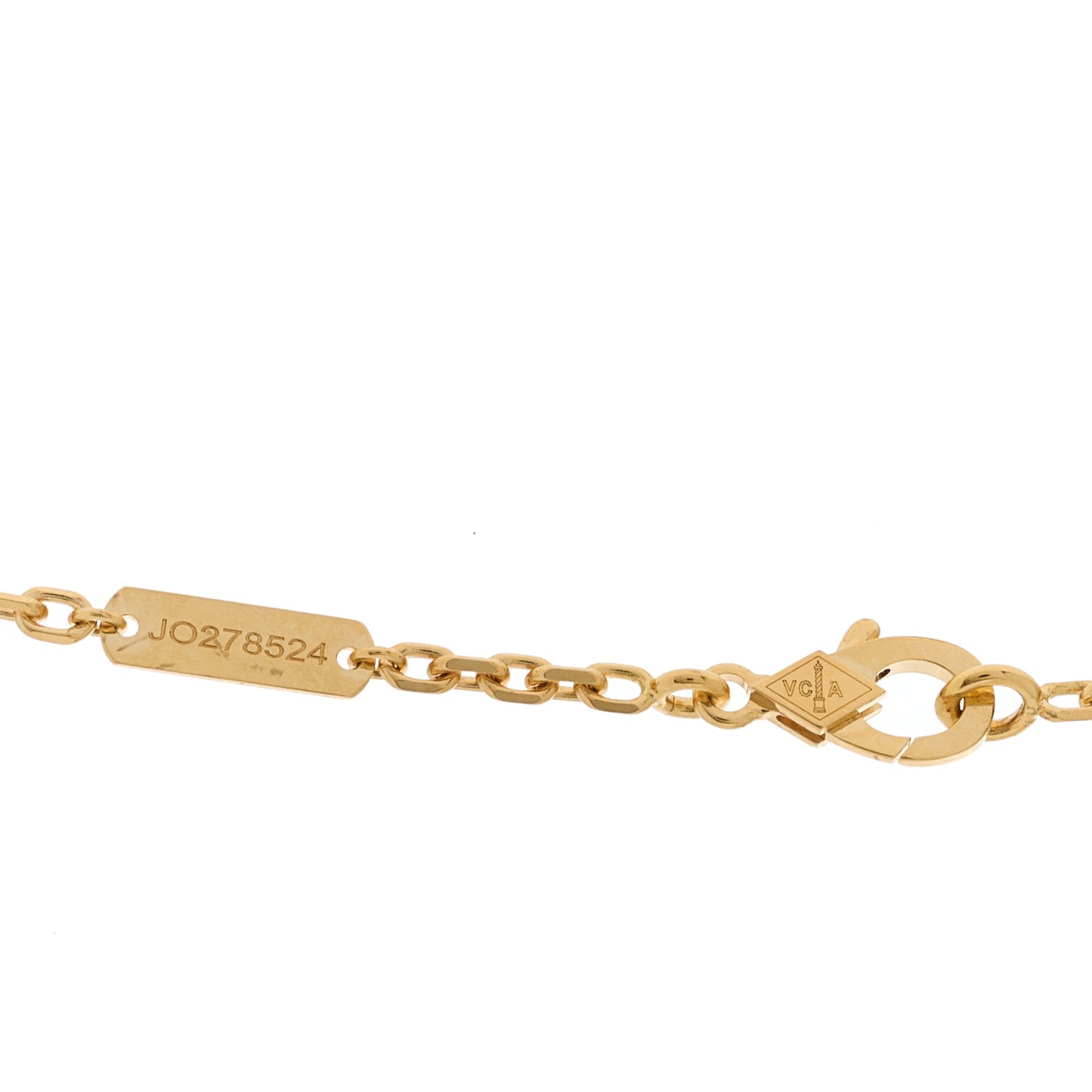 18K Yellow Gold Byzantine Alhambra Pendant Necklace