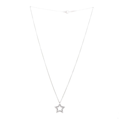 Tiffany Platinum Diamond Star Pendant Necklace 3 of 7