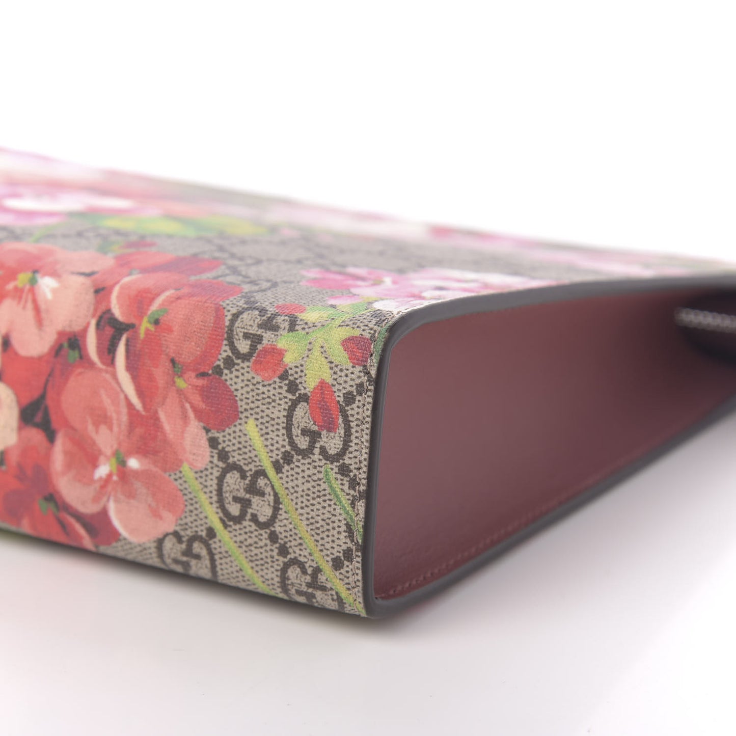 GG Supreme Monogram Blooms Large Cosmetic Case Beige Multicolor Dry Rose