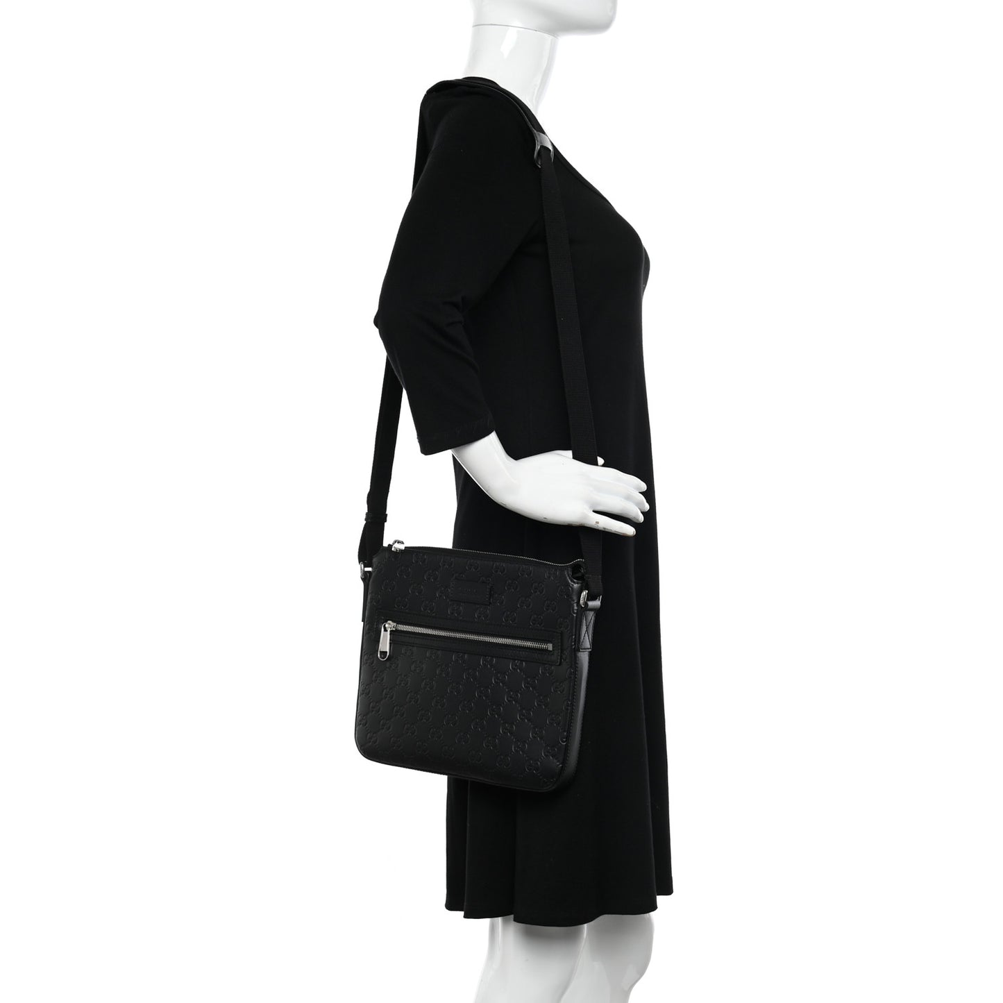 Guccissima Signature Small Messenger Bag Black