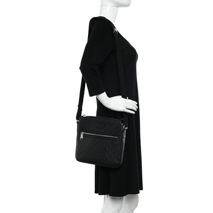 Gucci Guccissima Signature Small Messenger Bag Black 2 of 12