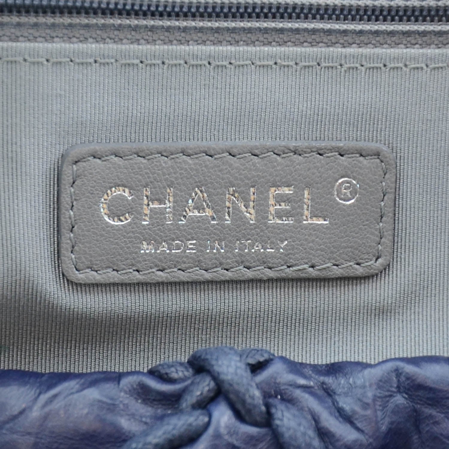 Chanel Calfskin Ultra Stitch Oversize Flap Navy 6 of 10