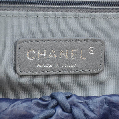 Chanel Calfskin Ultra Stitch Oversize Flap Navy 6 of 10