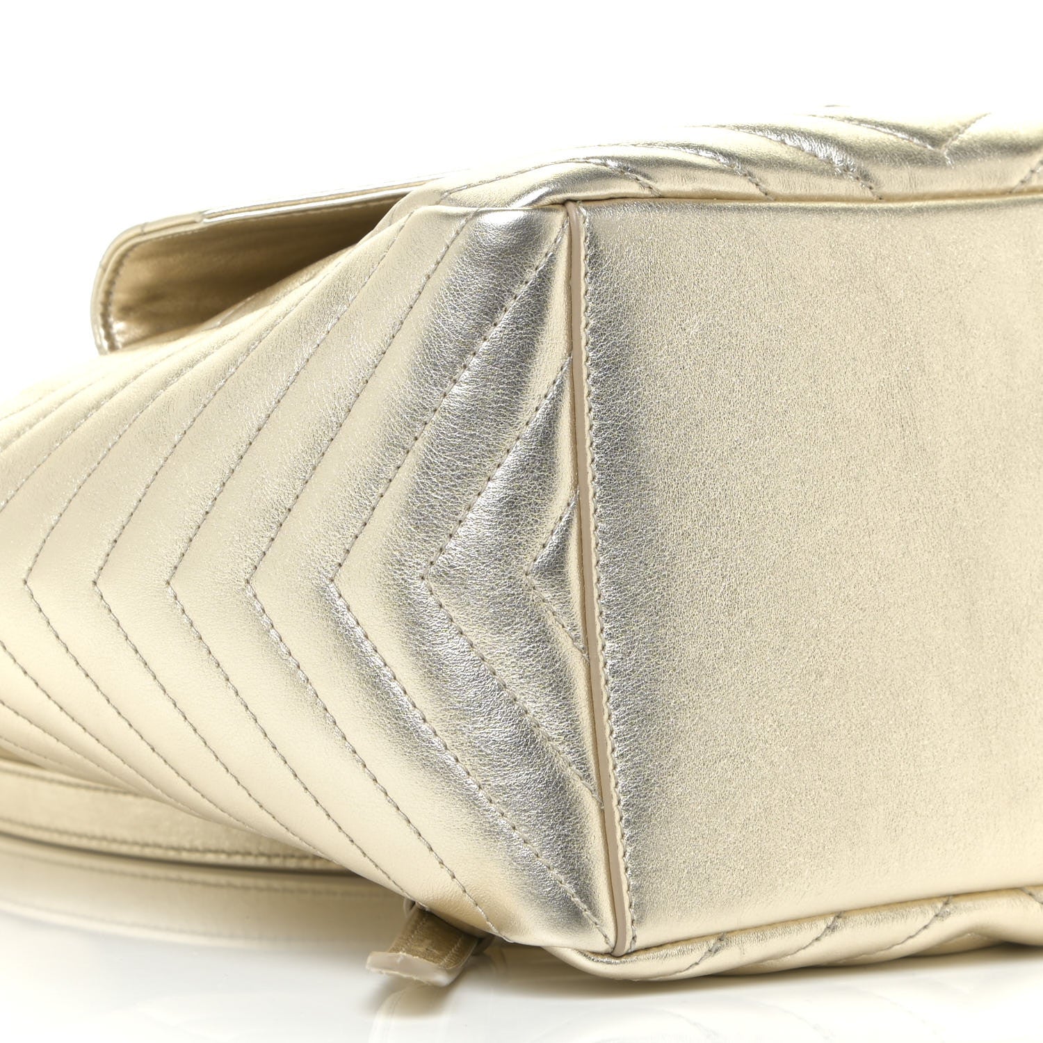 Saint Laurent Lambskin Matelasse Monogram Joe Backpack Pale Gold 7 of 9