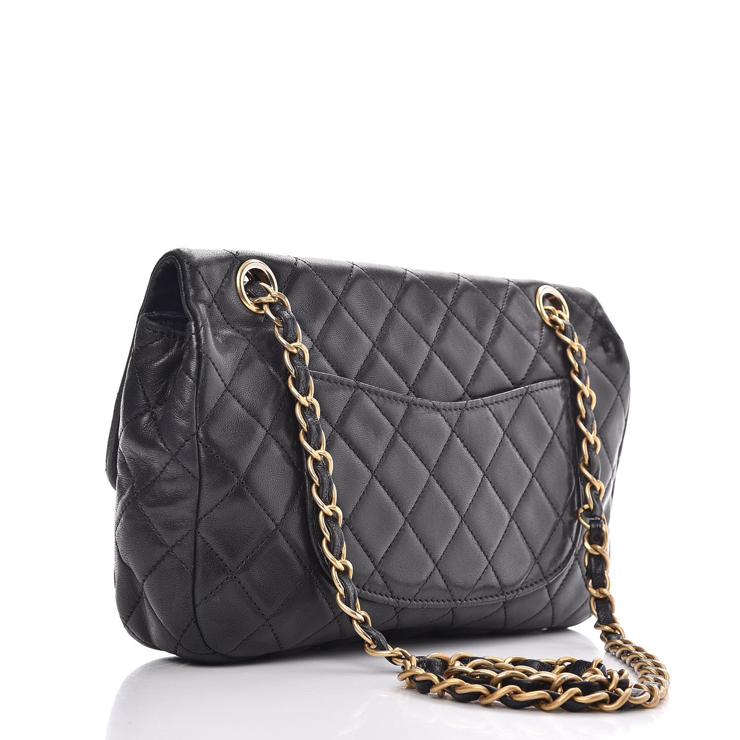 Chanel Lambskin Quilted Medium Cruise Charm Single Flap Black 3 of 18