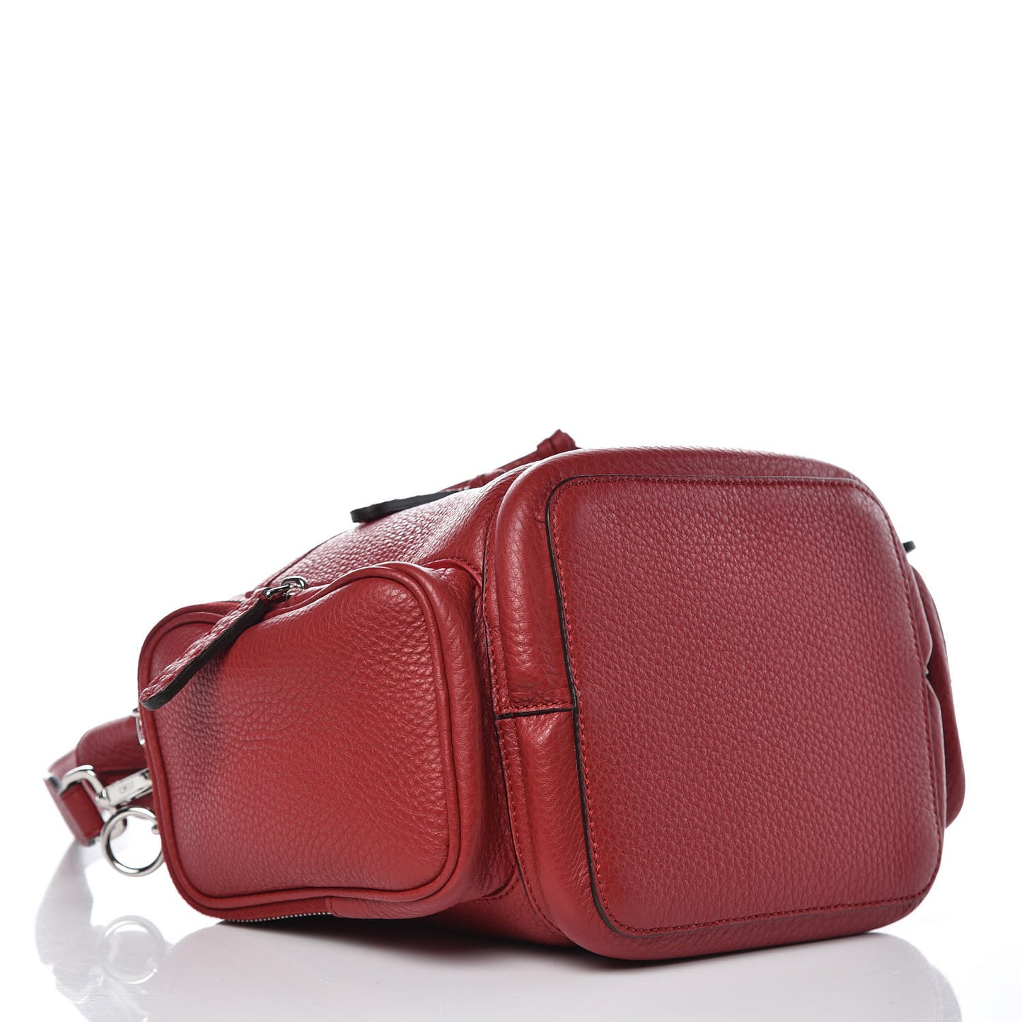Cuoio Romano Selleria F is Fendi Grande Mon Tresor Pocket Bucket Bag Rosso