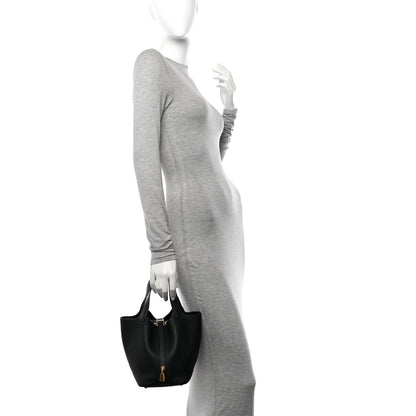 Hermes Taurillon Clemence Picotin Lock 18 PM Black 2 of 11