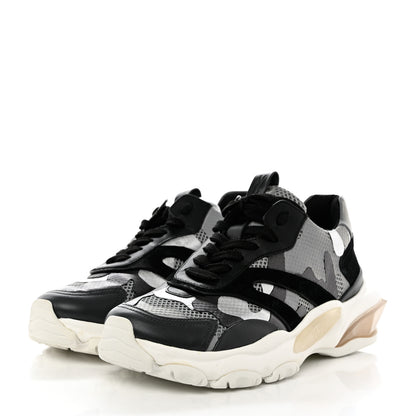 Valentino Garavani Calfskin Mesh Camo Womens Bounce Sneakers 37 Multicolor 3 of 8