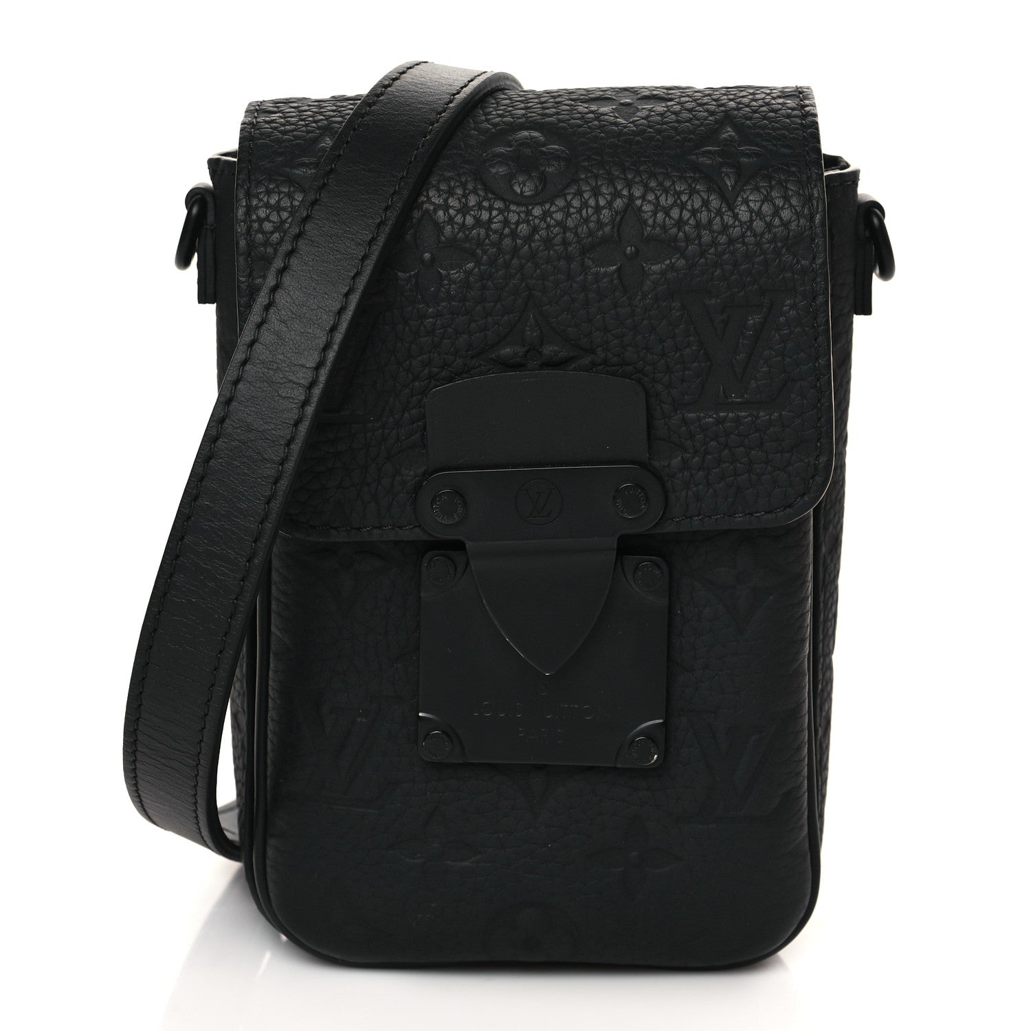 Louis Vuitton Taurillon Monogram S Lock Wearable Wallet Black 1 of 11