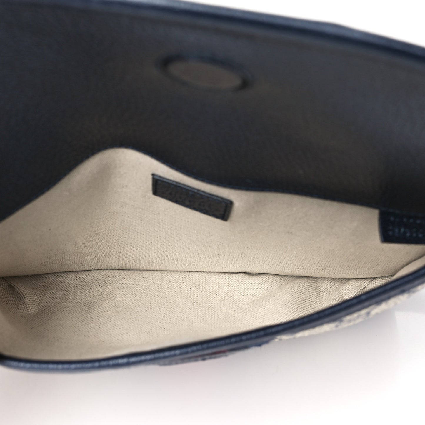 GG Supreme Monogram Web Small Ophidia Belt Bag 90 36 Beige Navy