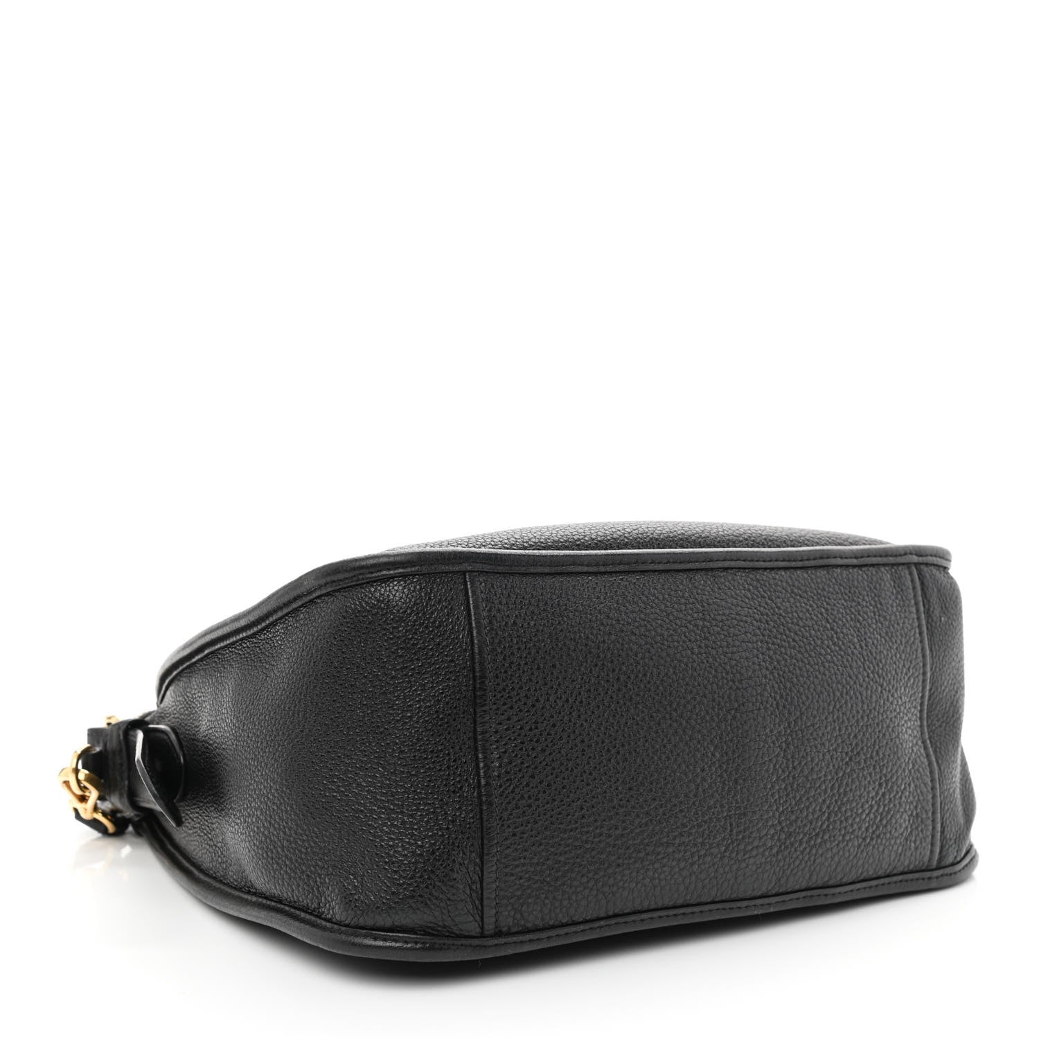 Prada Vitello Daino Zippered Messenger Hobo Black 4 of 16