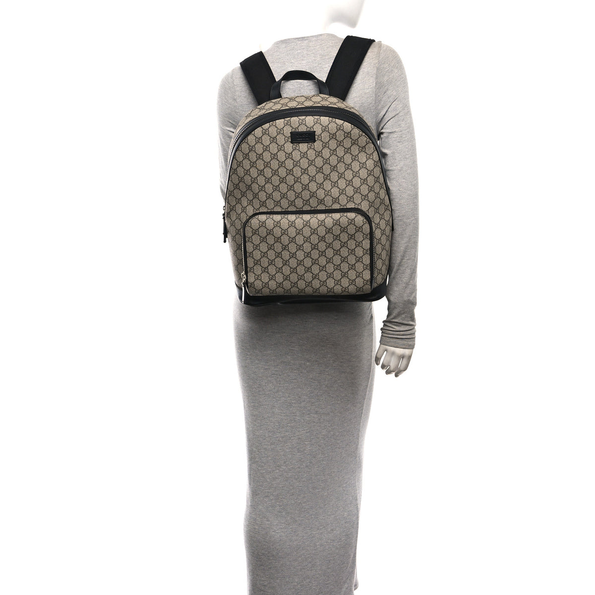 Gucci GG Supreme Monogram Medium Backpack Black 2 of 11