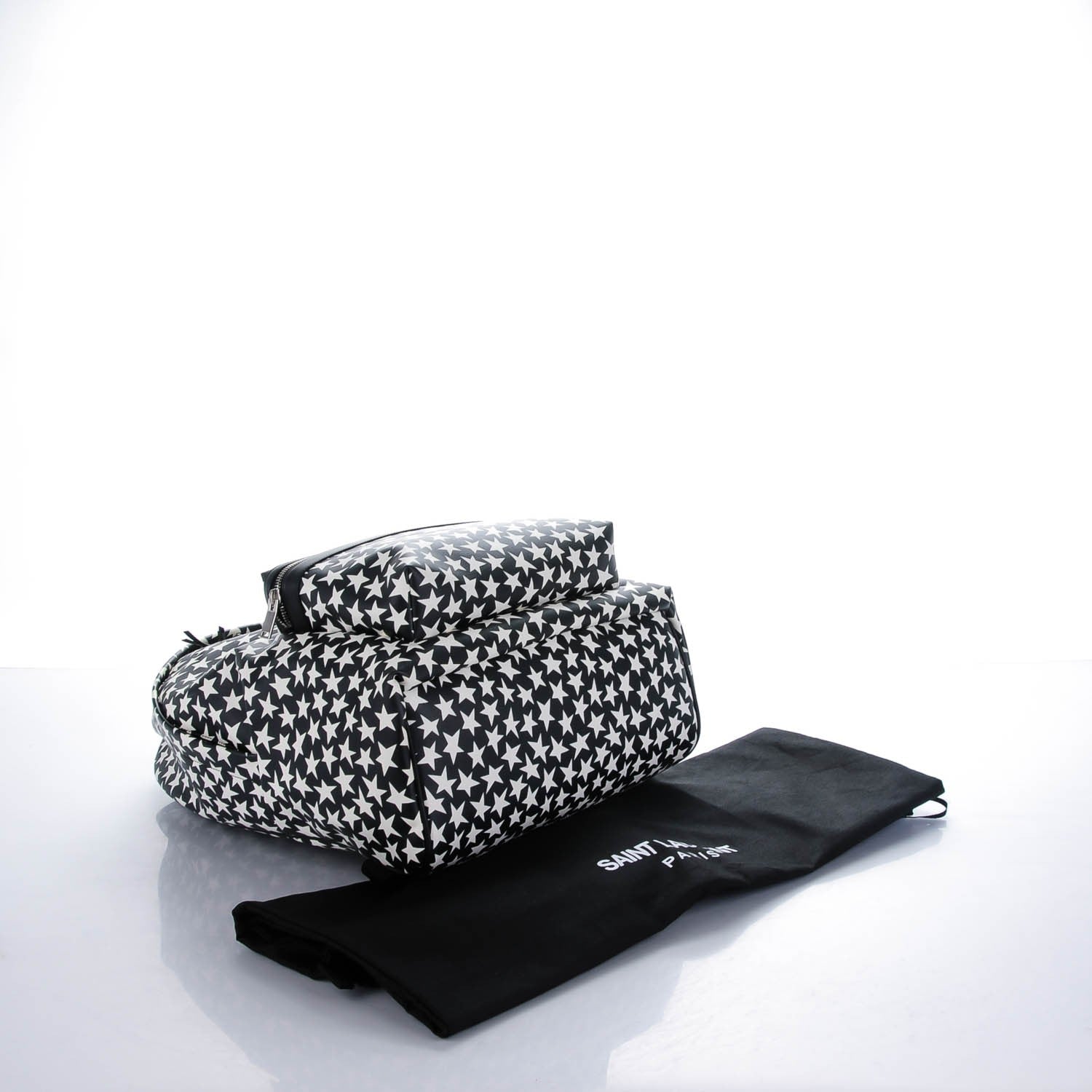 Saint Laurent Calfskin Star Print Hunting Backpack Black White 5 of 8